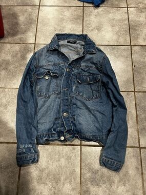 Men's Blue Denim Jacket - Classic Workwear Style from Japan Retail